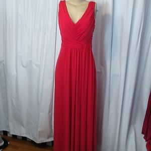 Sangria ruched long evening gown - size 8
